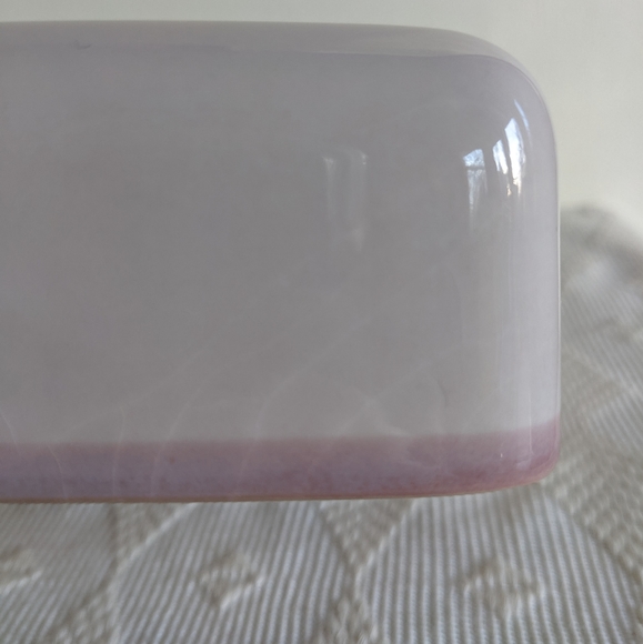 Pfalzgraff Butter Dish soft pink with hints of burgundy and blue - Picture 6 of 10